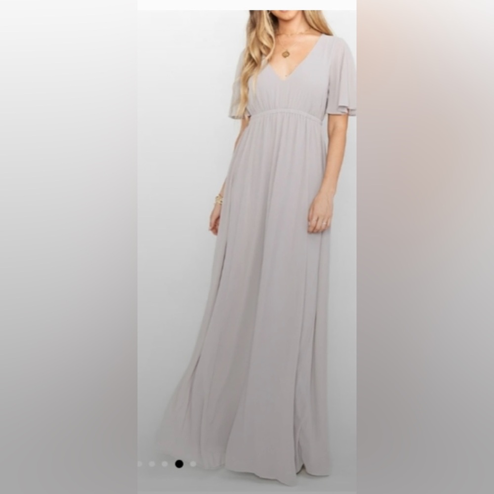 NWT Show Me Your MuMu Elegant Gray Maxi Dress